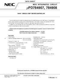 Datasheet UPD784908 manufacturer NEC